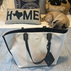 DKNY Cream And Black Tote Bag - MINT!